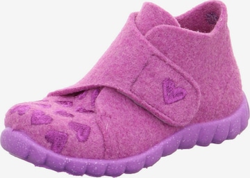 SUPERFIT Huisschoenen 'Happy' in Roze: voorkant