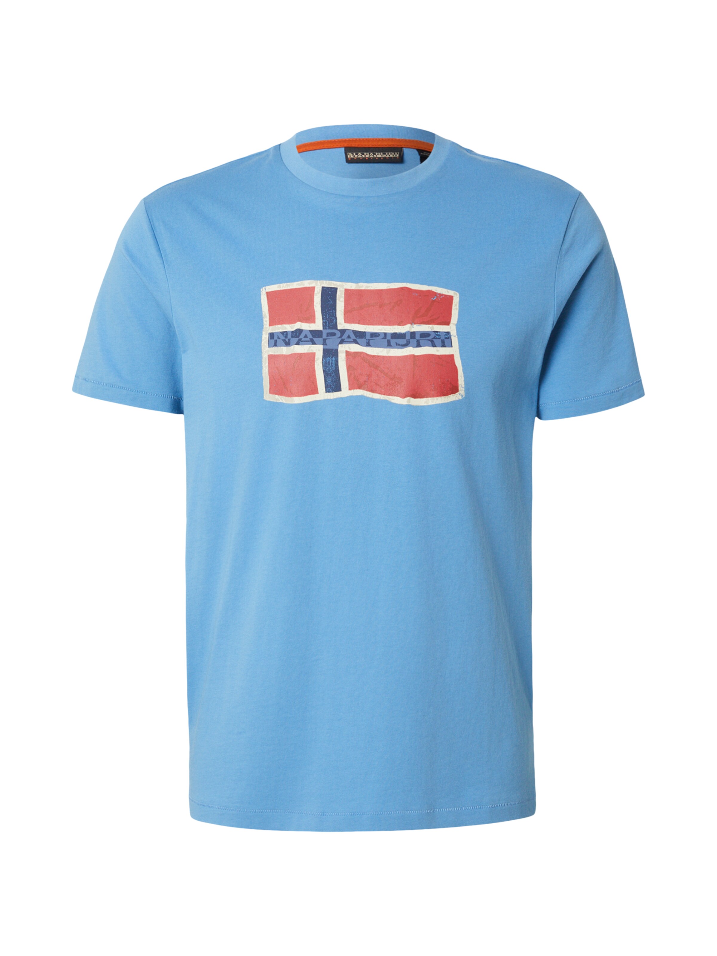 NAPAPIJRI T-Shirt 'MAHSA' in azur / dunkelblau / rot / weiß, Produktansicht