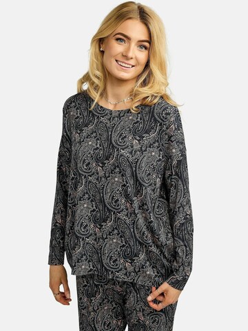 Liberte Essentiel Shirt ' ALMA-LS ' in Zwart: voorkant