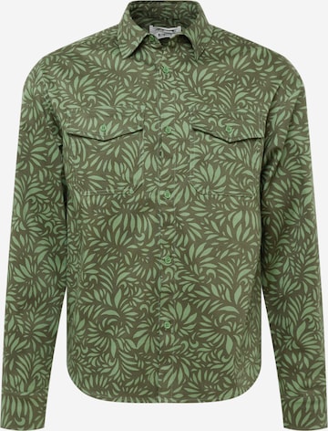 ABOUT YOU x Alvaro Soler Regular fit Button Up Shirt 'Gino' in Green: front
