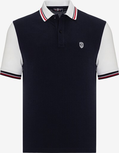 Jimmy Sanders Kurzarm Shirt mit Kontrast-Besätzen in navy, Produktansicht