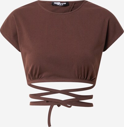 Fashion Union T-shirt 'FRANKLIN' en brun foncé, Vue avec produit