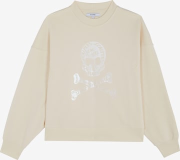 Sweat-shirt Scalpers en beige : devant