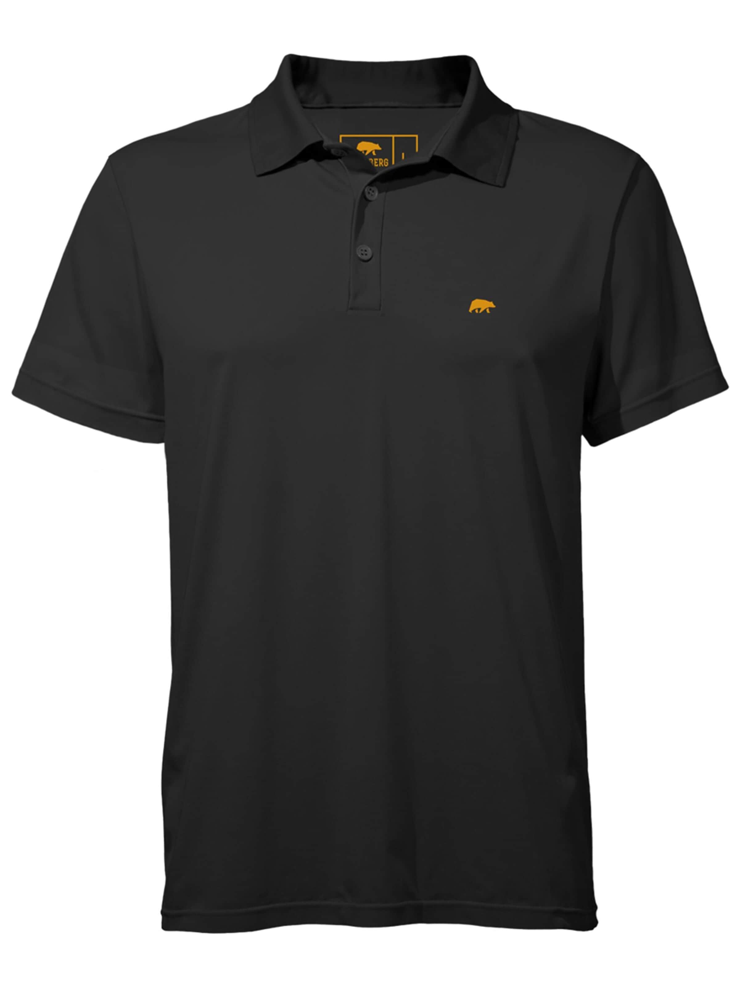 FORSBERG Shirt 'Funktions-Poloshirt' in Black: front