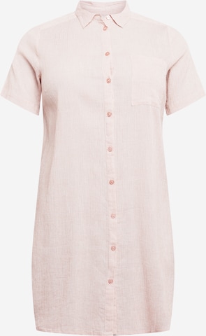 KAFFE CURVE Shirt Dress in Pink: front