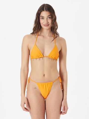 Nasty Gal Trojuholníky Bikiny - oranžová: predná strana