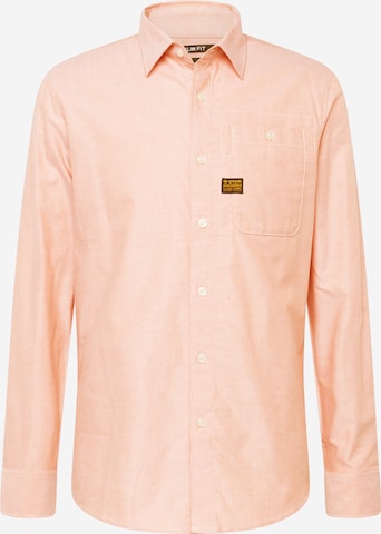 G-Star RAW - Slim Fit Camisa 'Bristum 2.0' em laranja: frente