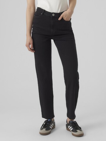 VERO MODA Regular Jeans 'Linda' in Zwart: voorkant