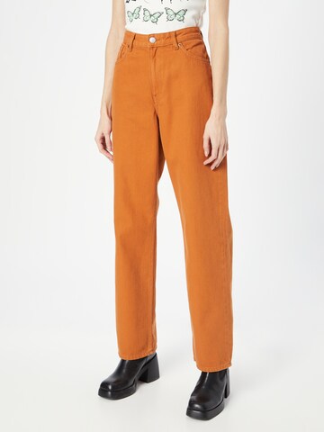 Monki Regular Jeans in Oranje: voorkant