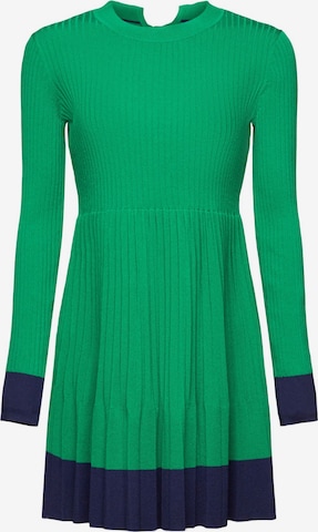 ESPRIT Knitted dress in Green: front