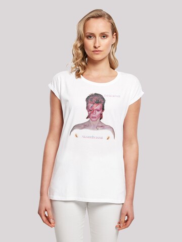 T-shirt 'David Bowie My Love For You' F4NT4STIC en blanc : devant