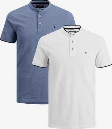 JACK & JONES Shirt 'Paulos Mao' in Blue: front