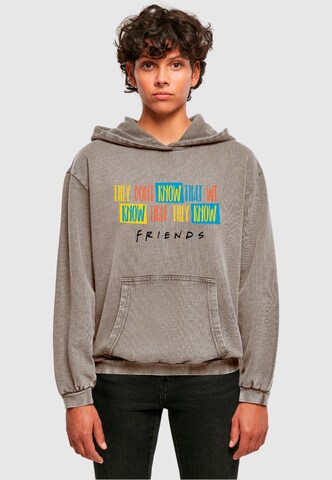 ABSOLUTE CULT Sweatshirt 'Friends - They Don't Know' in Grau: predná strana