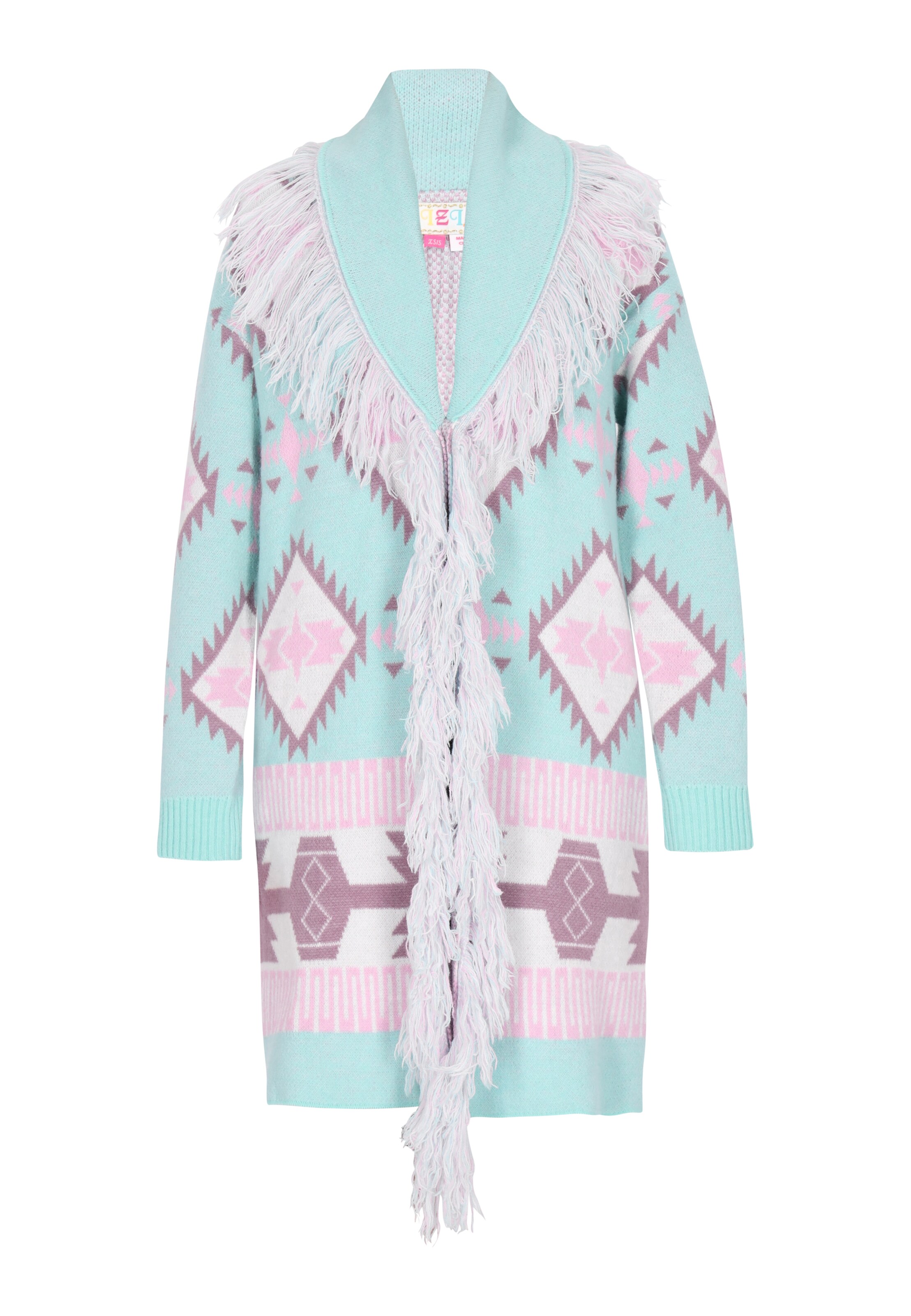 IZIA Knit cardigan in Green: front