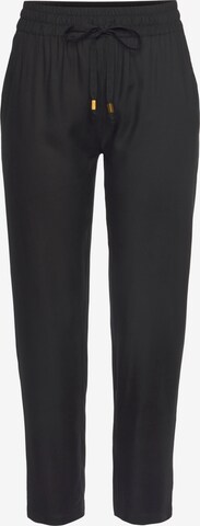 LASCANA Regular Pants in Black: front