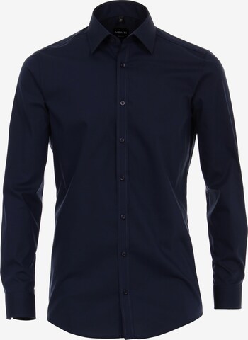 VENTI Slim fit Business Shirt in Blue: front