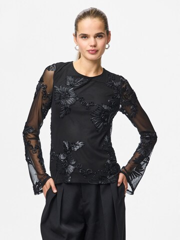 Camicia da donna 'PCOffia' di PIECES in nero: frontale