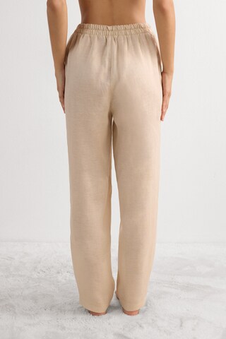 INTIMISSIMI Regular Pants 'The Pure Linen' in Beige