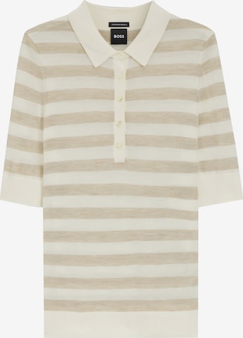T-shirt ' Fidenka ' BOSS en beige : devant