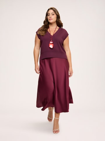 Fiorella Rubino Gebreide bodywarmer in Rood