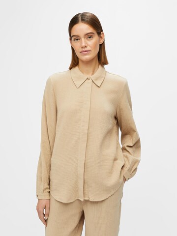 OBJECT Blouse 'CARINA' in Bruin: voorkant