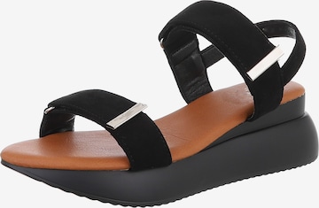 Ital-Design Sandale in Schwarz: Vorderseite