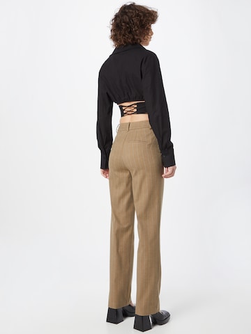 UNITED COLORS OF BENETTON Regular Trousers with creases in Brown