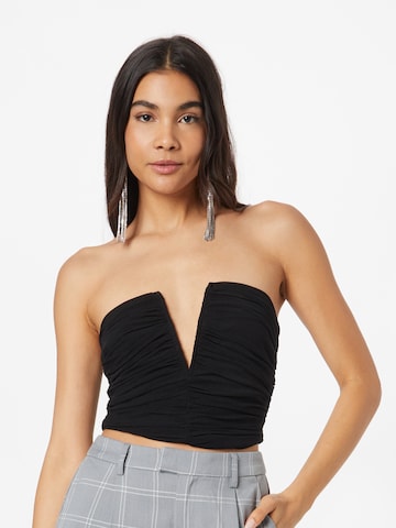 Misspap Top in Black: front