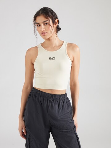 EA7 Emporio Armani - Top 'ESSENTIAL' en blanco: frente