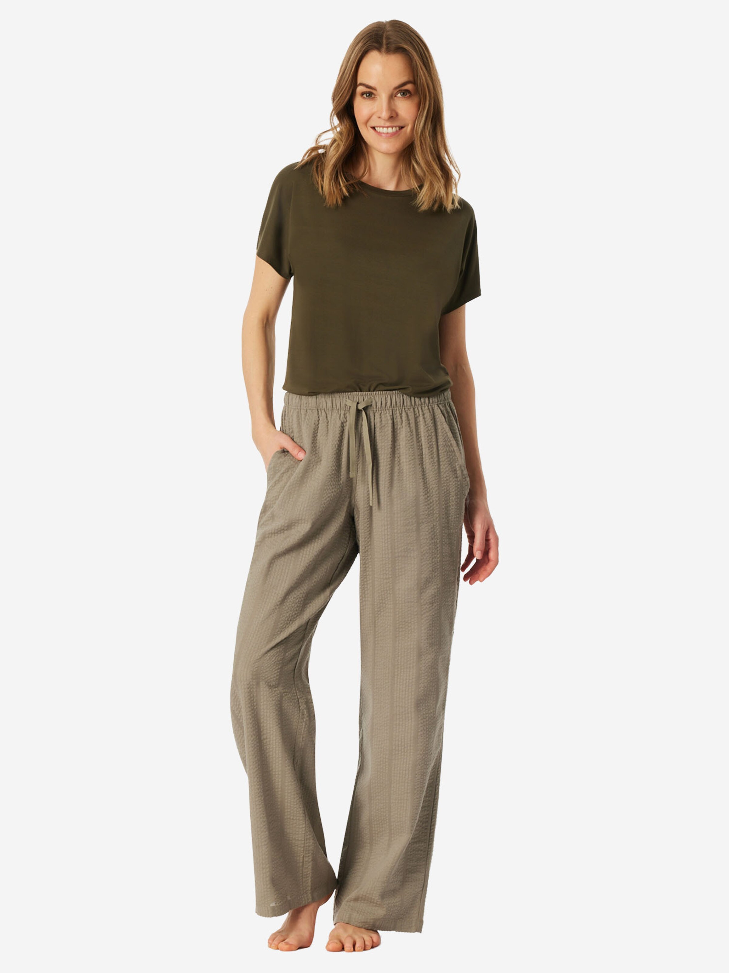 Pantalon de pyjama ' Mix Relax ' SCHIESSER en beige