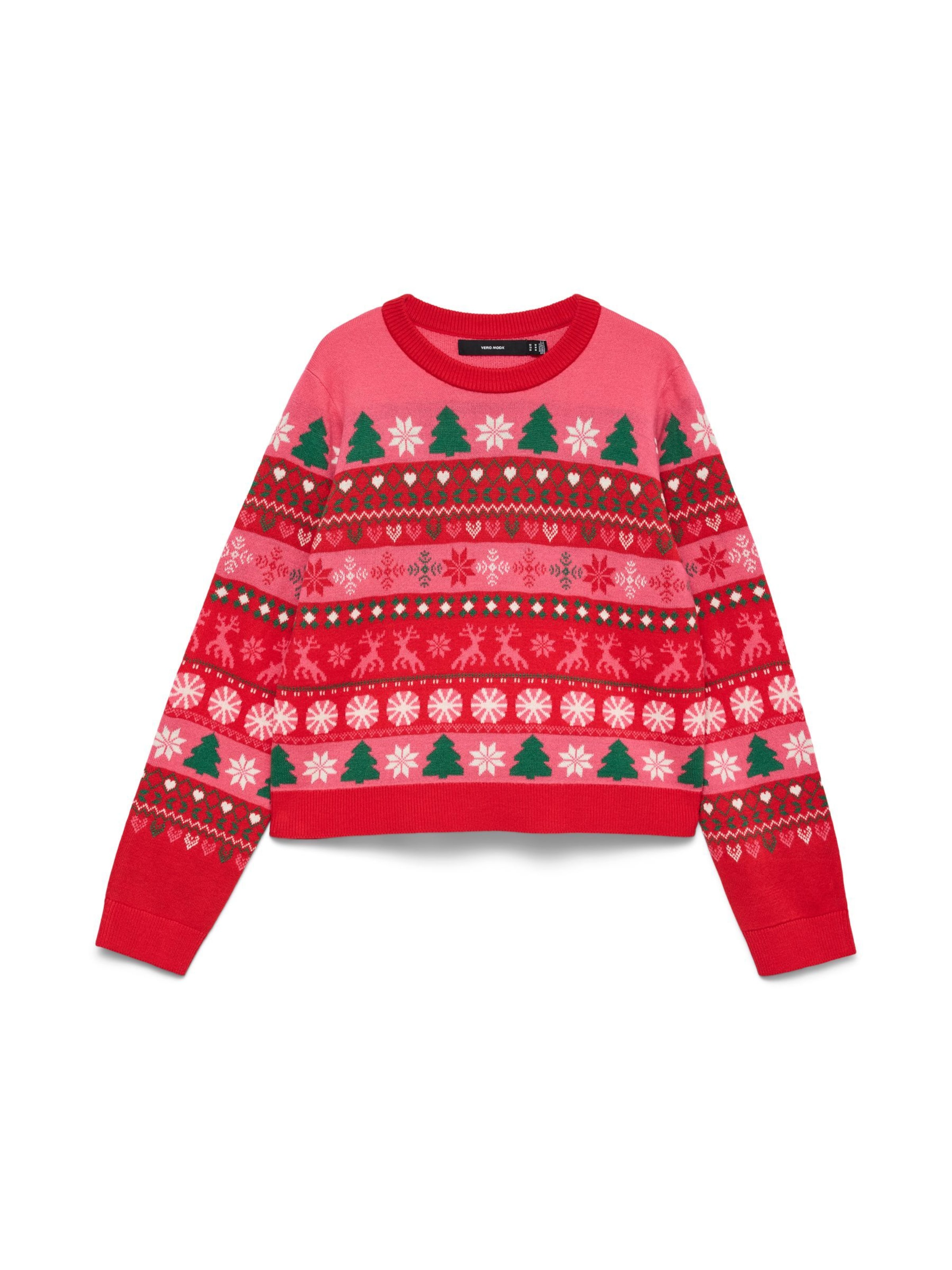 Pull-over 'VMNEWCHRISTMAS' VERO MODA en rouge : devant
