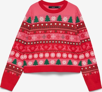 Pull-over 'VMNEWCHRISTMAS' VERO MODA en rouge : devant