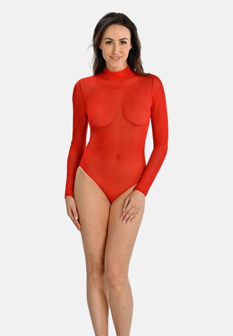 TEYLI - Body camiseta 'Amy' en rojo: frente