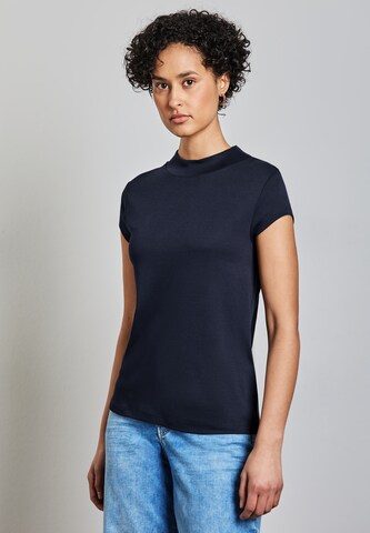 STREET ONE Turtleneck T-Shirt in Blau: Vorderseite