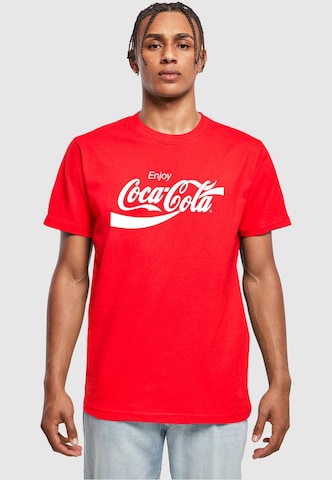 Merchcode Koszulka 'Coca Cola' w kolorze czerwony: przód