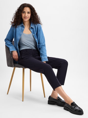 Cambio Regular Pleat-front trousers 'Karina' in Blue