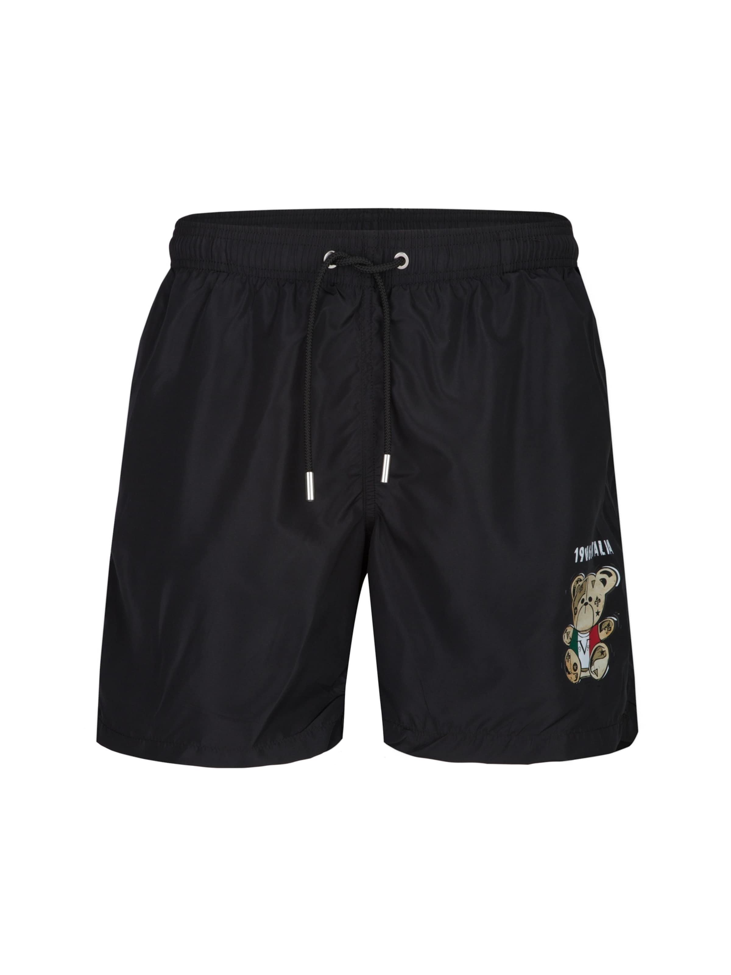 19V69 ITALIA Badeshorts 'Siro Italian Teddy' in Schwarz: Vorderseite