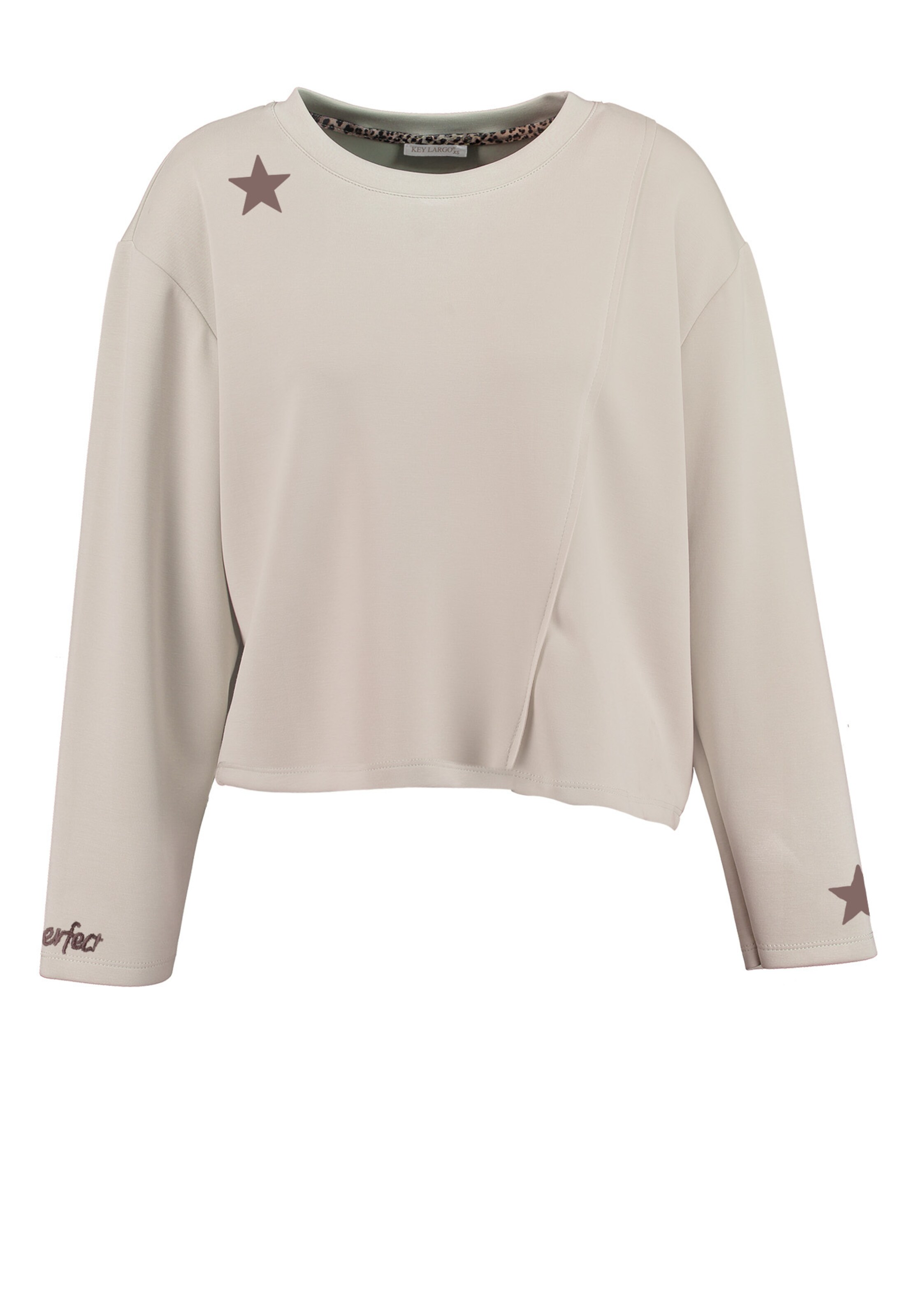 Key Largo Sweatshirt 'Slope' i beige: framsida