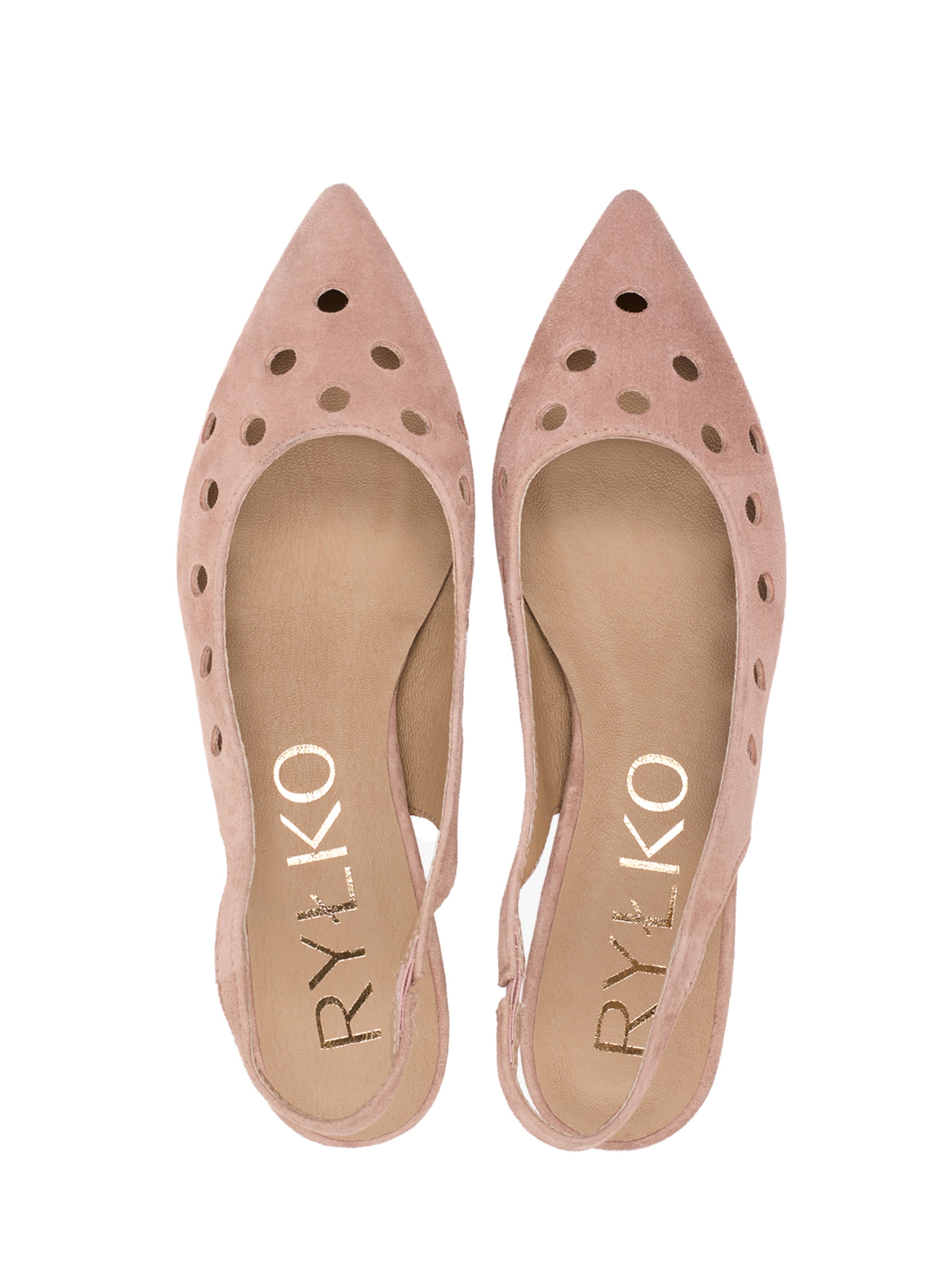 RYŁKO Čevlji s peto | roza barva