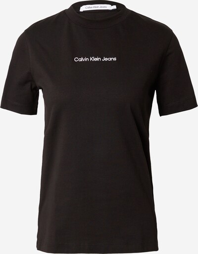 Calvin Klein Jeans Camiseta 'Institutional' en negro / blanco, Vista del producto