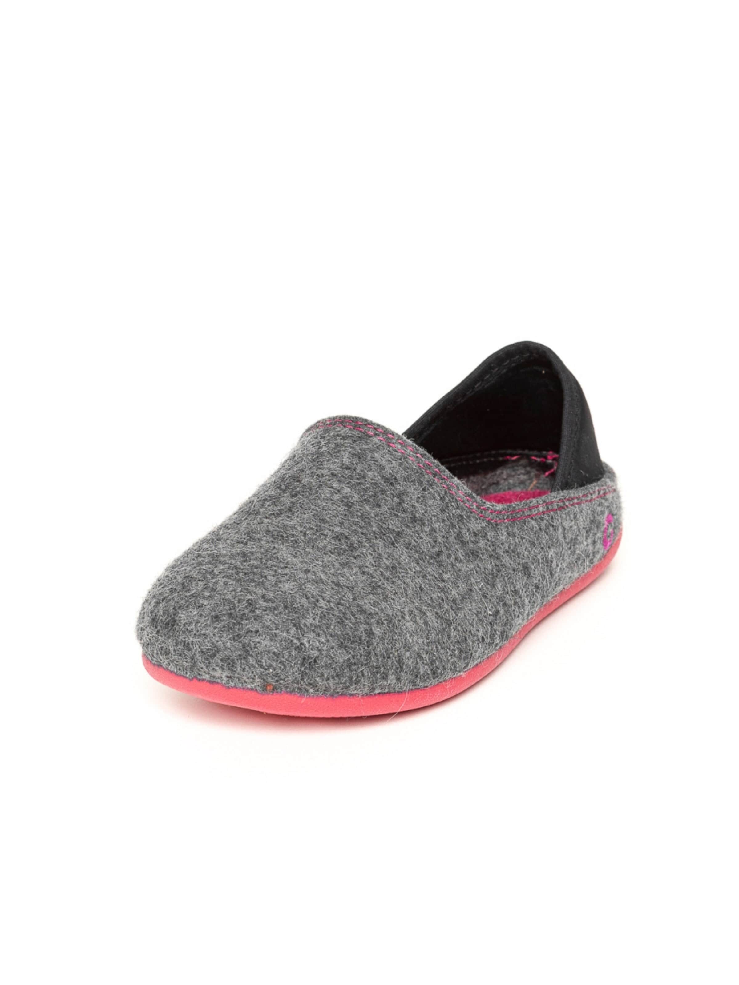Gottstein Slippers 'Filzpantoffel Wool Slip-On Kids' in Grey: front