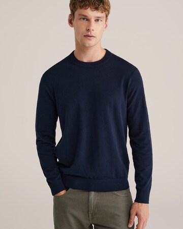 WE Fashion Pulover | modra barva: sprednja stran