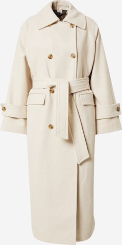 Manteau mi-saison minimum en beige : devant