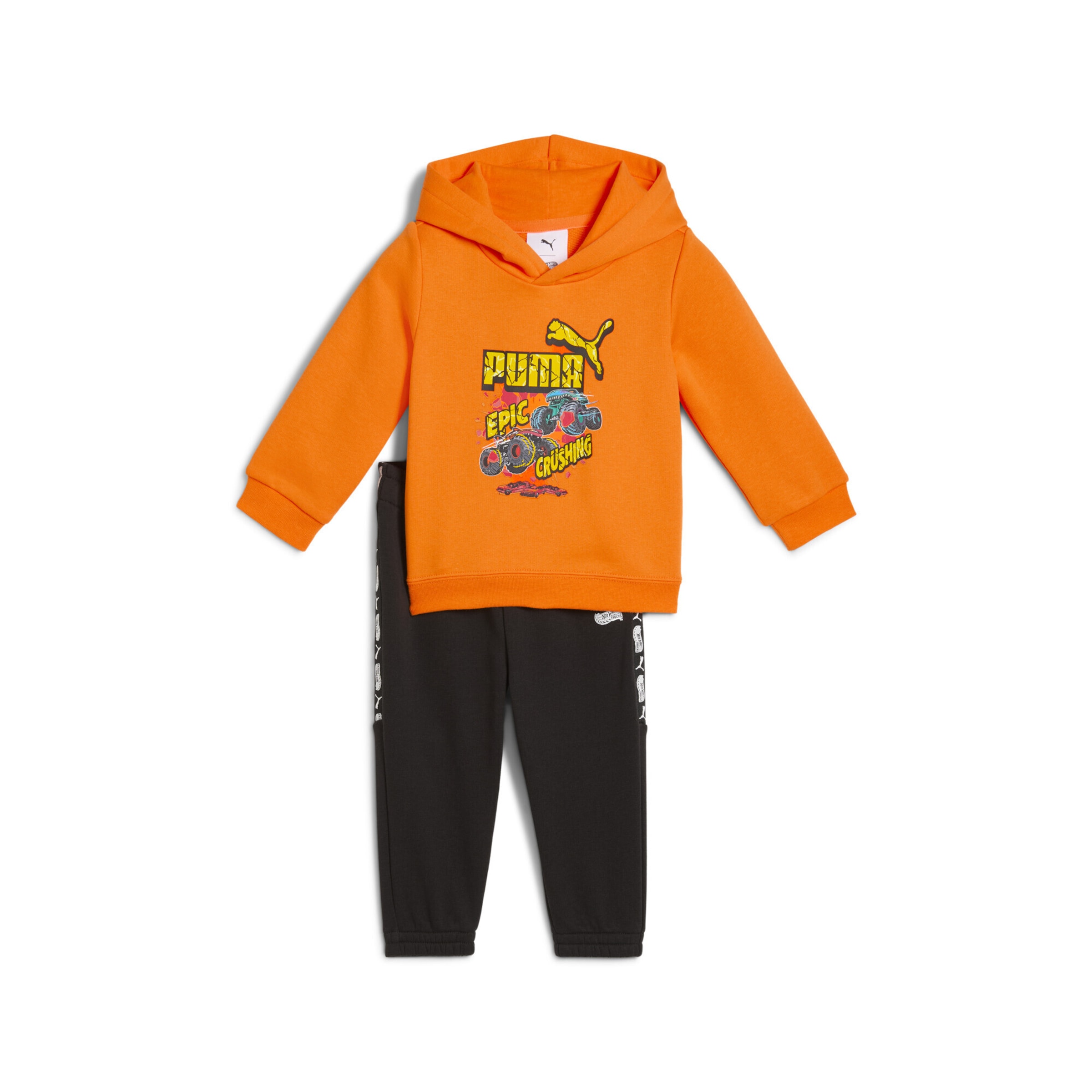 PUMA Joggingpak 'Puma x Hot Wheels™ Monster Trucks' in Oranje: voorkant