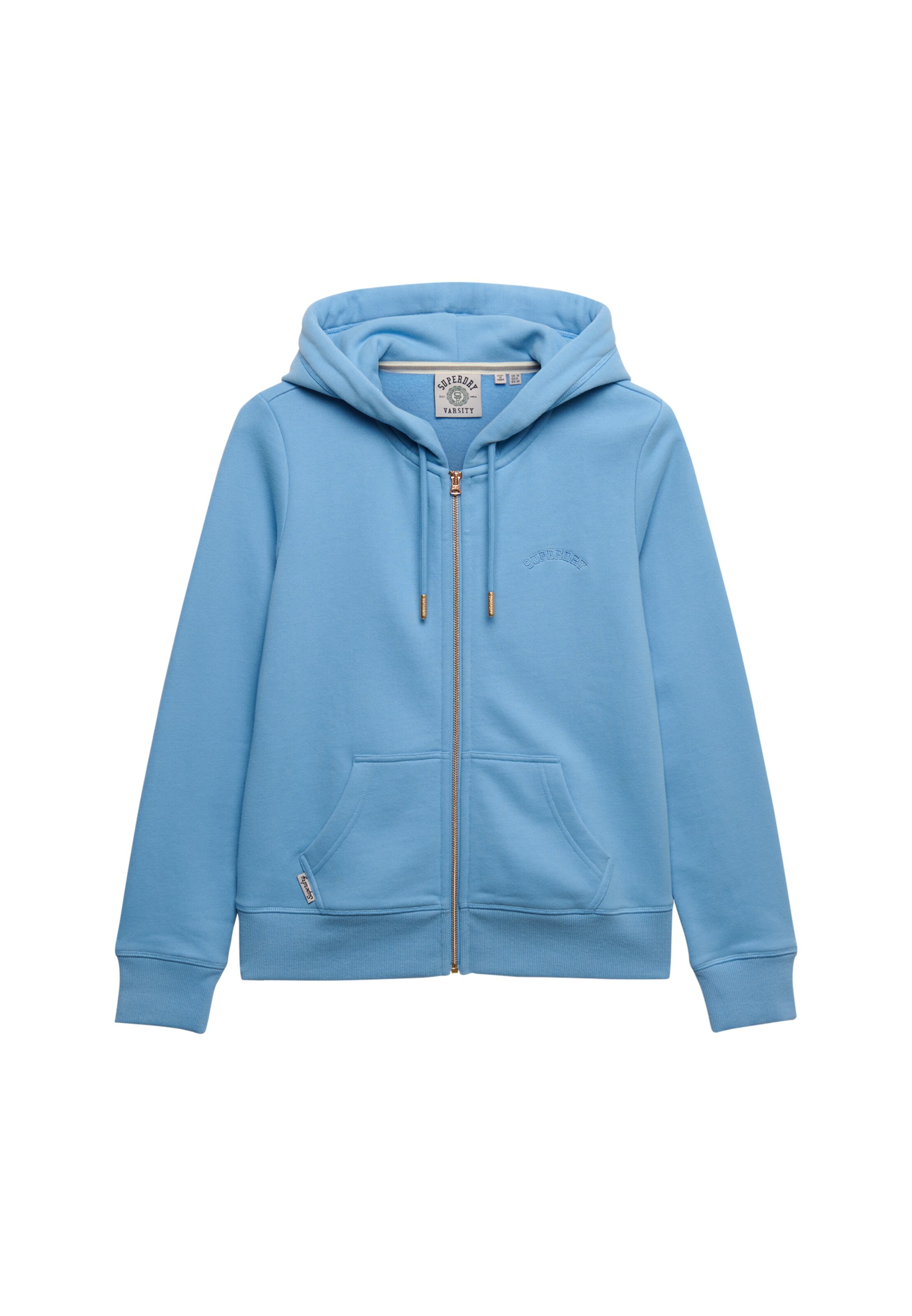 Superdry & Co Zip-Up Hoodie in Blue: front