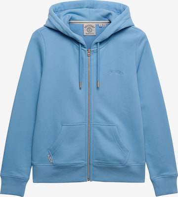 Superdry & Co Zip-Up Hoodie in Blue: front