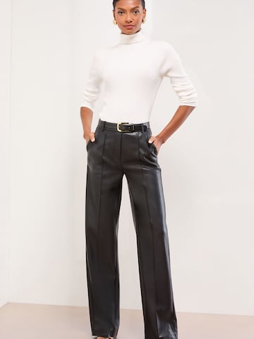 Wide Leg Pantalon à plis Lipsy en noir