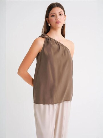 Camicia da donna di MixRay in marrone