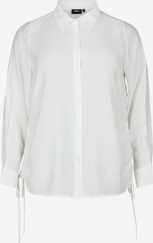 Zizzi - Blusa 'XKAM' em branco: frente