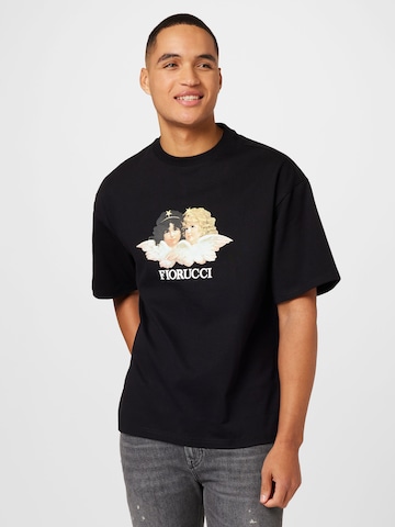 Tricou de la Fiorucci pe negru: față